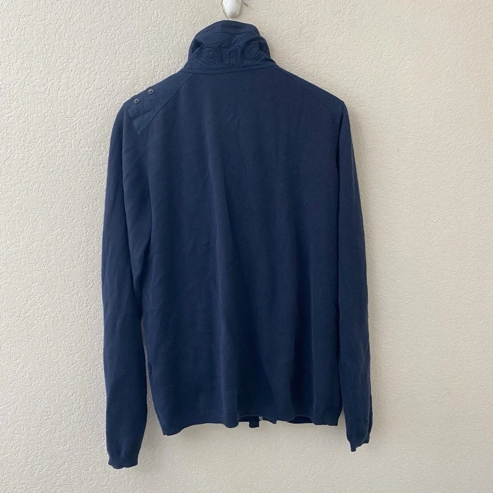 Bench Sweater Cardigan Jacket Mens Size Large Navy Blue Full Zip - Picture 6 of 6
